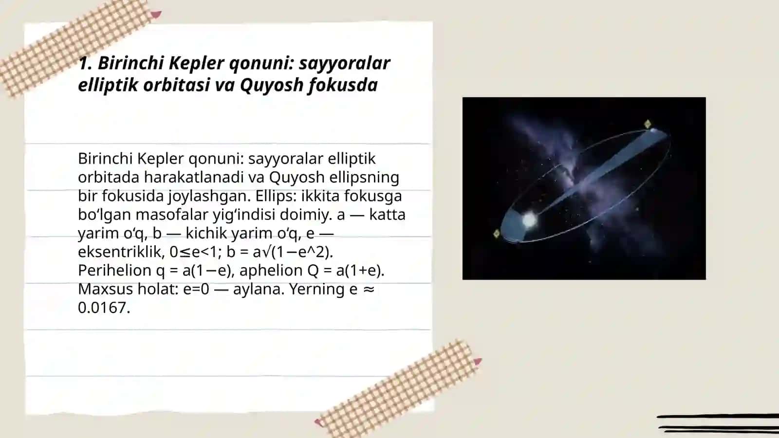 Kepler qonunlari 3