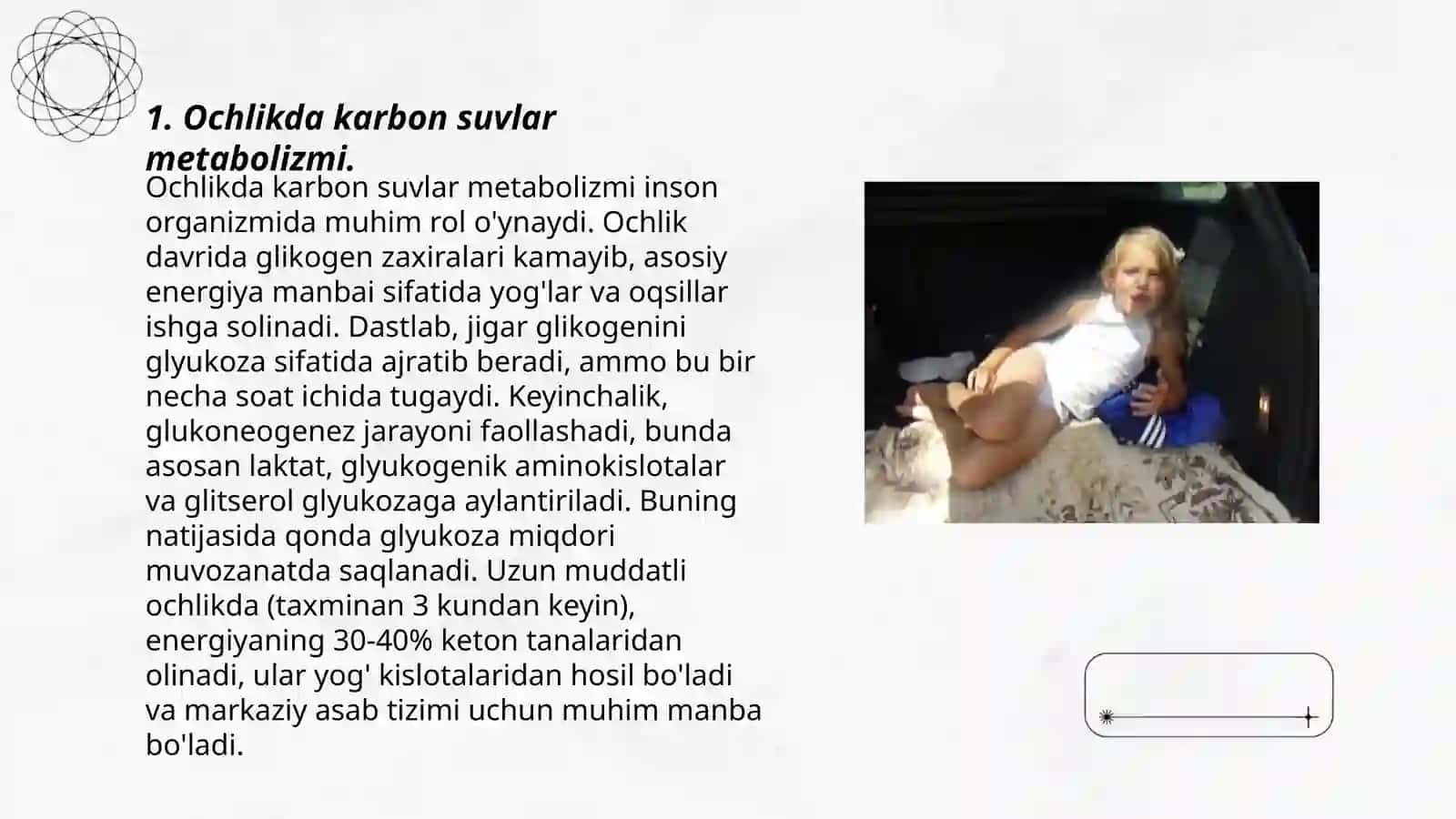 Ochlikda karbon suvlar metabolizmi 3