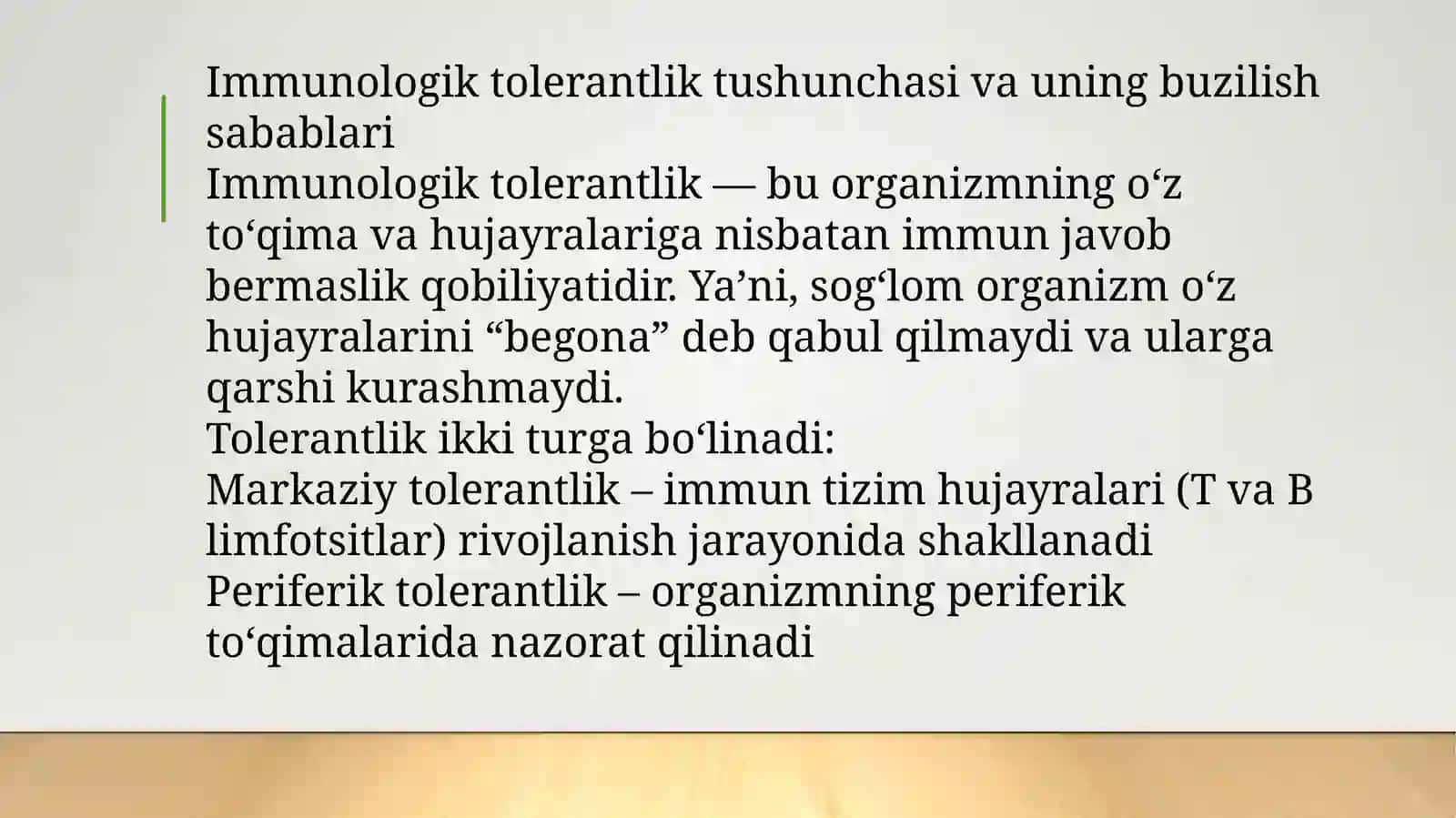 Immunologik tolerantlik nuqsonlari. Autoimmun kasalliklar 3