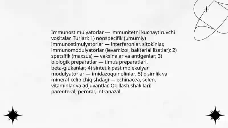 Immunitetga ta'sir etuvchi vositalar 3