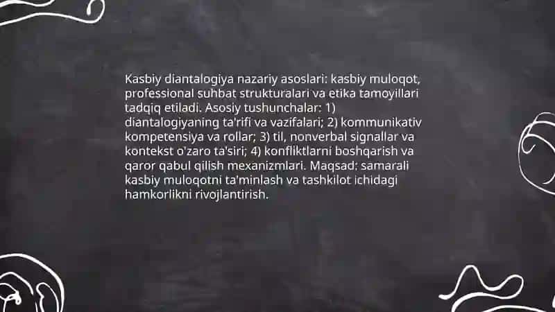 Kasbiy diantalogiya 3