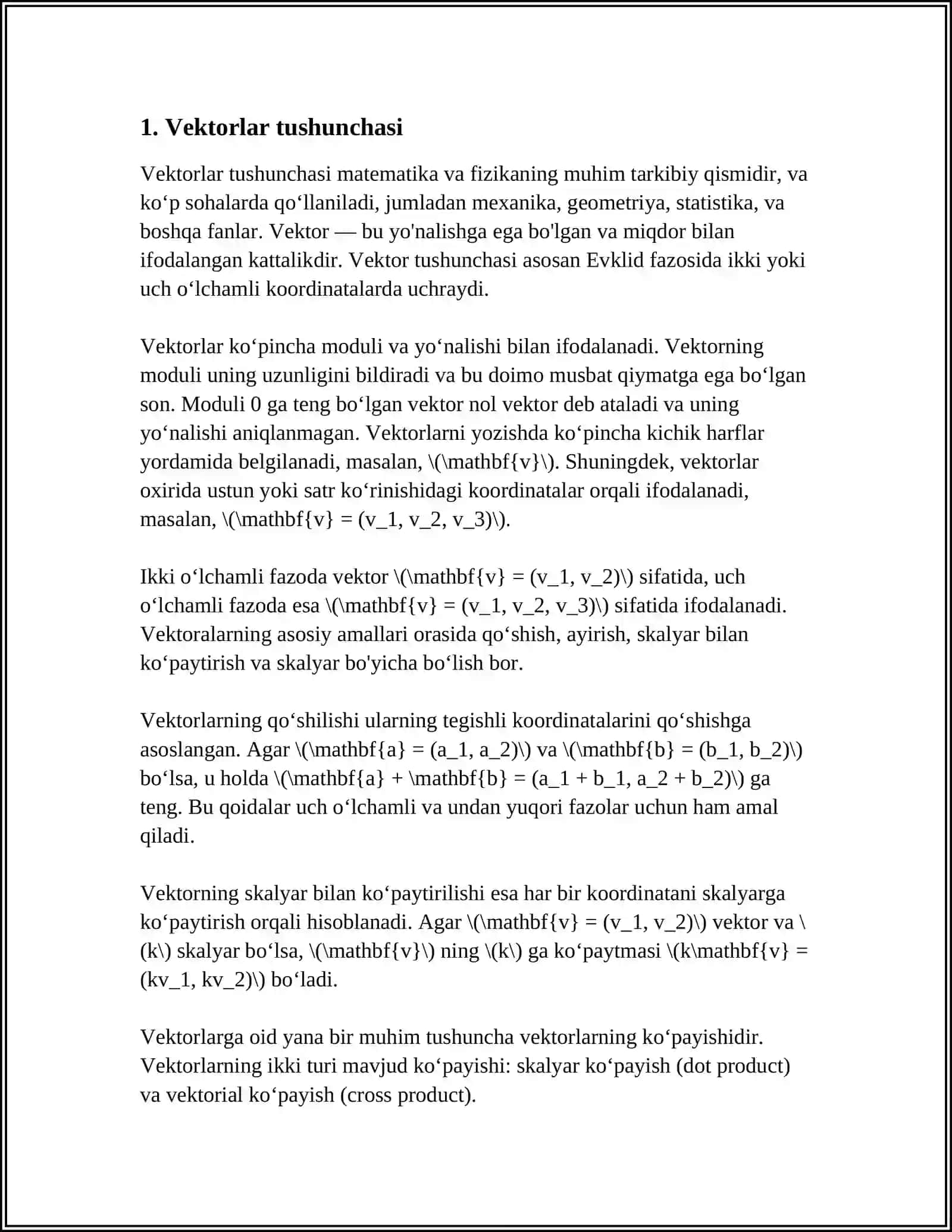 VEKTORLAR FAZOSI 3