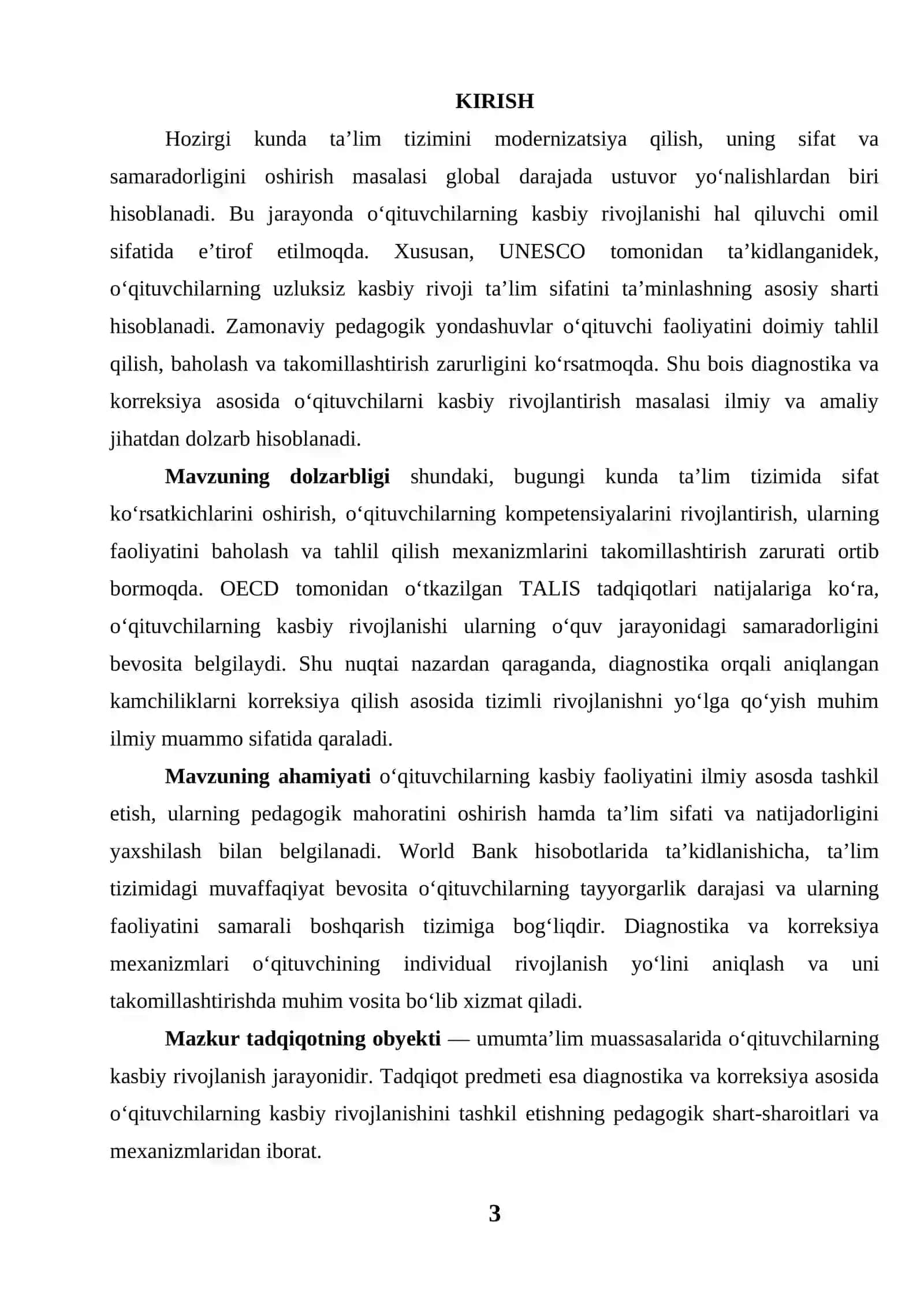 Diagnostika va korreksiya asosida o'qituvchilarni kasbiy rivojlantirish 3