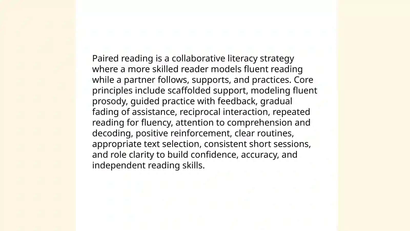 Teaching paired reading 3