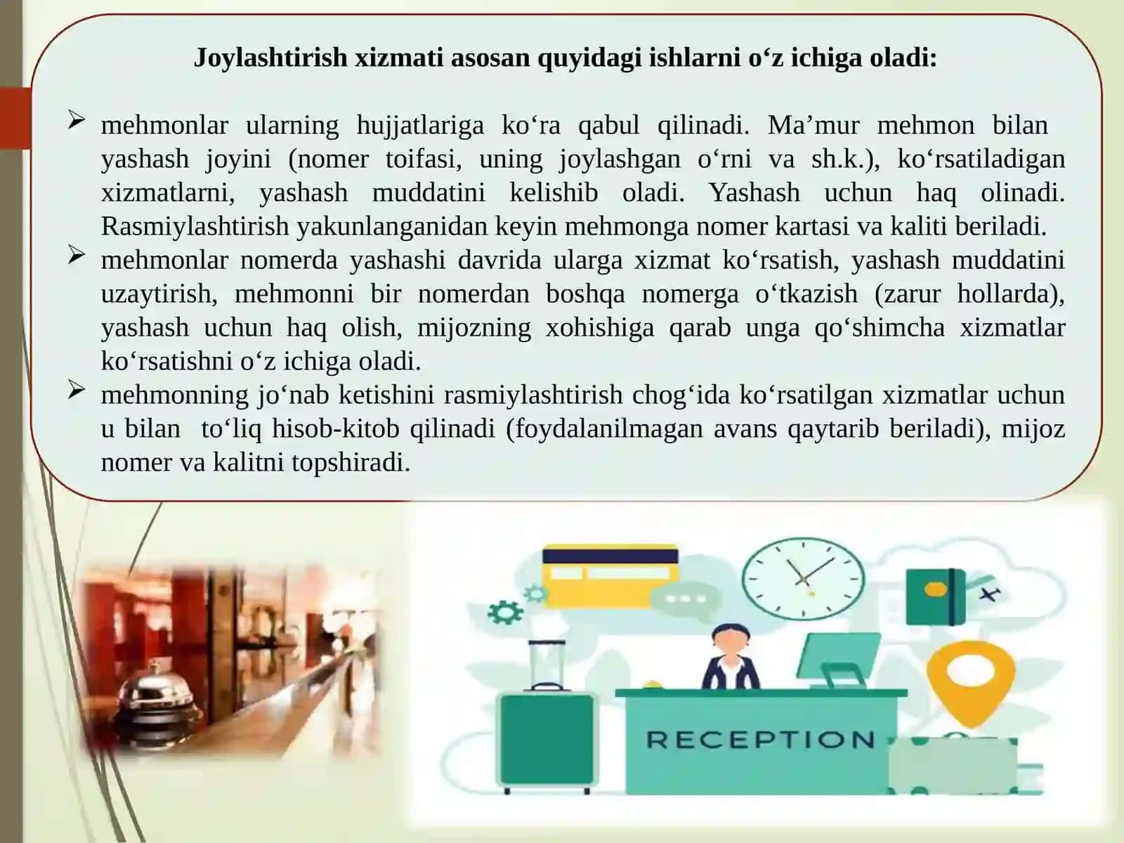 TURIZM SOHASIDA JOYLASHTIRISHXIZMATLARI 3