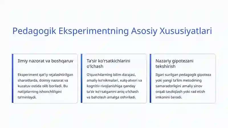 Pedagogik Eksperiment O'tkazish: Nazariya va Amaliyot 3