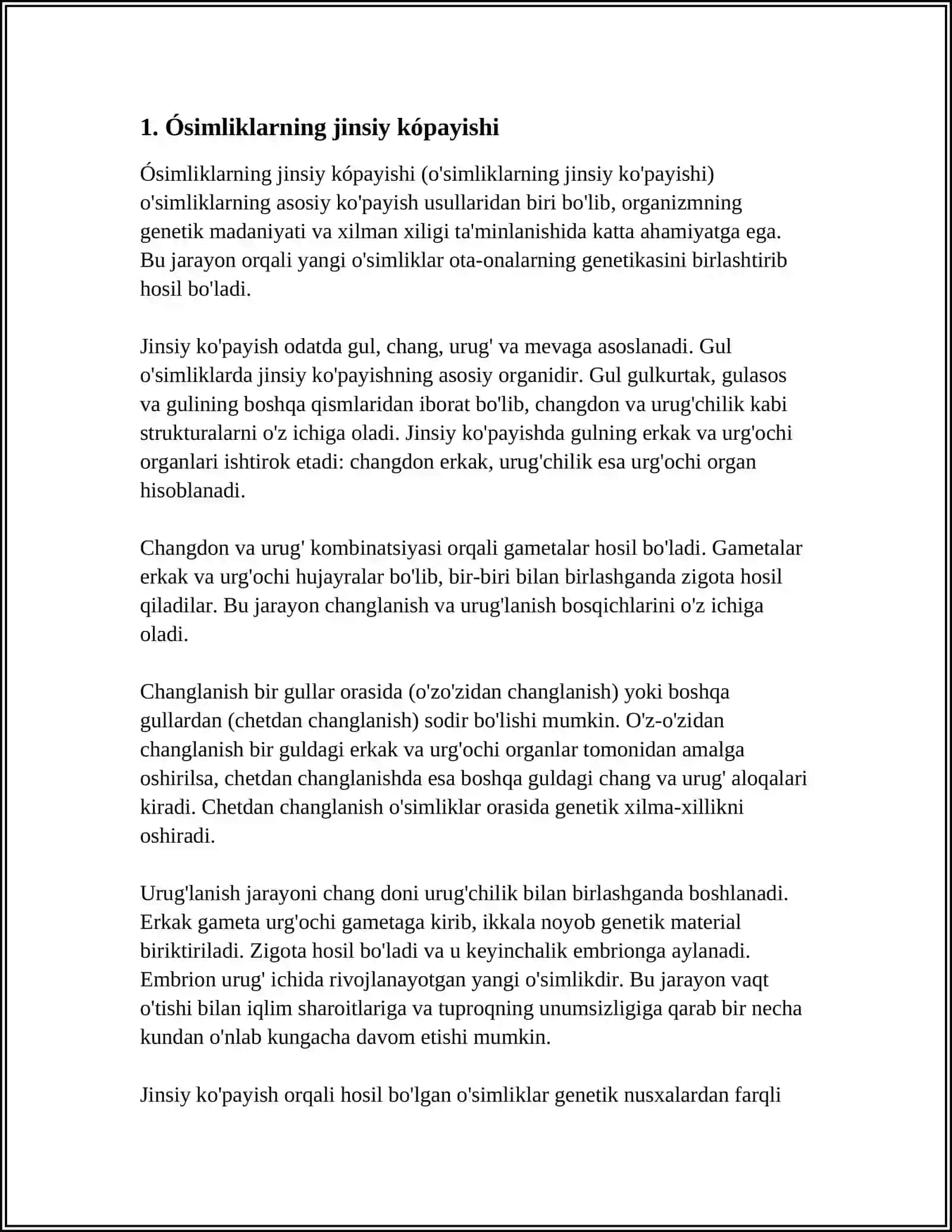 ÓSIMLIKLARNING JINSIY VA JINSSIZ KÓPAYISHI 3