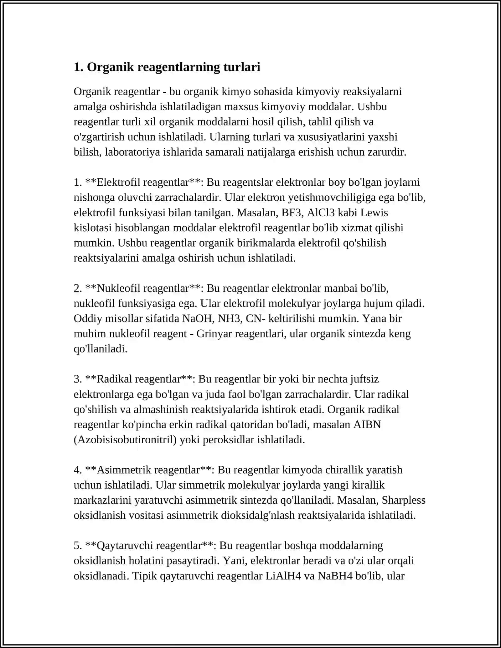 SIFAT ANALIZDAGI ORGANIK REAGENTLAR 3