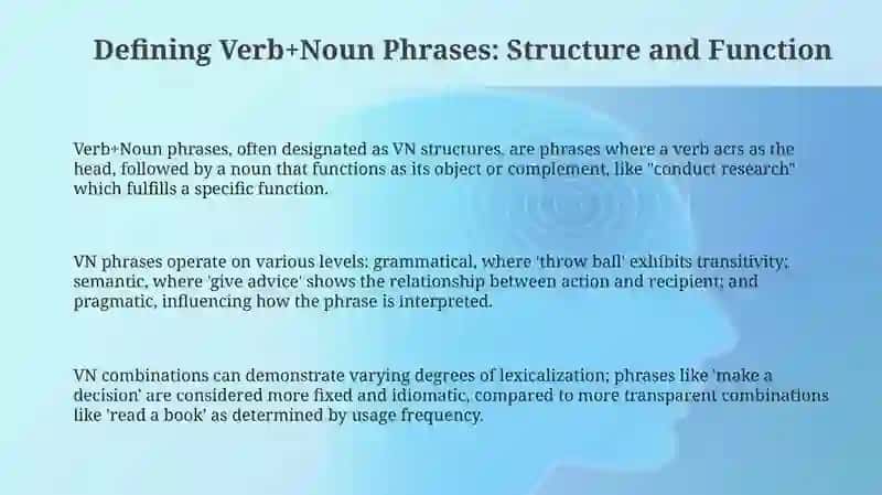 Defining Verb+Noun Phrases 3