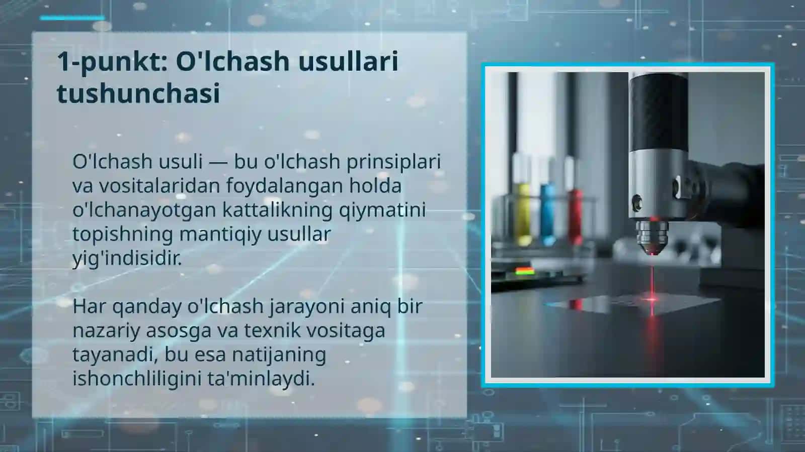 O'LCHASHLARNI BAJARISH USULLARI 3
