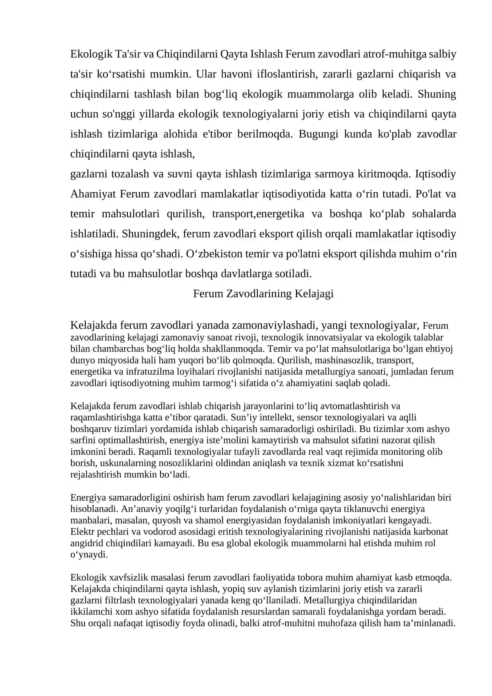 Ferum Zavodlari Haqida Umumiy Ma'lumot 3