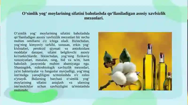 Oʻsimlik yogʻ moy mahsulotlari 3