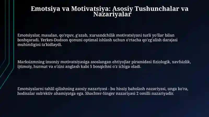 Emotsiya va Motivatsiya 3