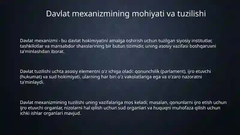 Davlat mehanizimi 3