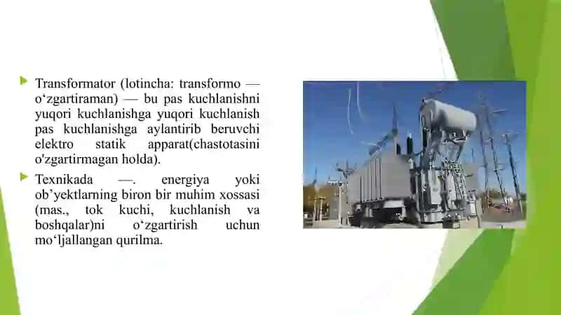 KUCH TRANSFORMATORLARI VA AVTOTRANSFORMATORLAR 3