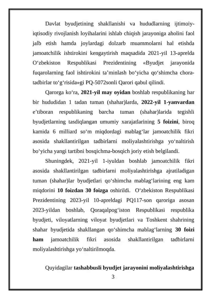 Mahalliy byudjetning mohiyati va ahamiyati 3
