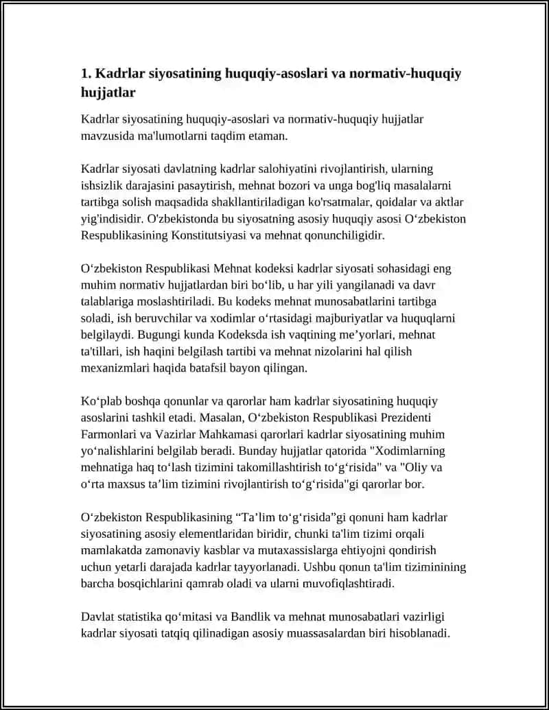 O'ZBEKISTON RESPUBLIKASIDA KADRLAR SIYOSATI 3