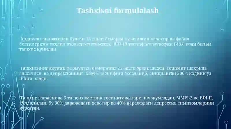 Psixadiagnostik jarayonlar bosqichlar 3