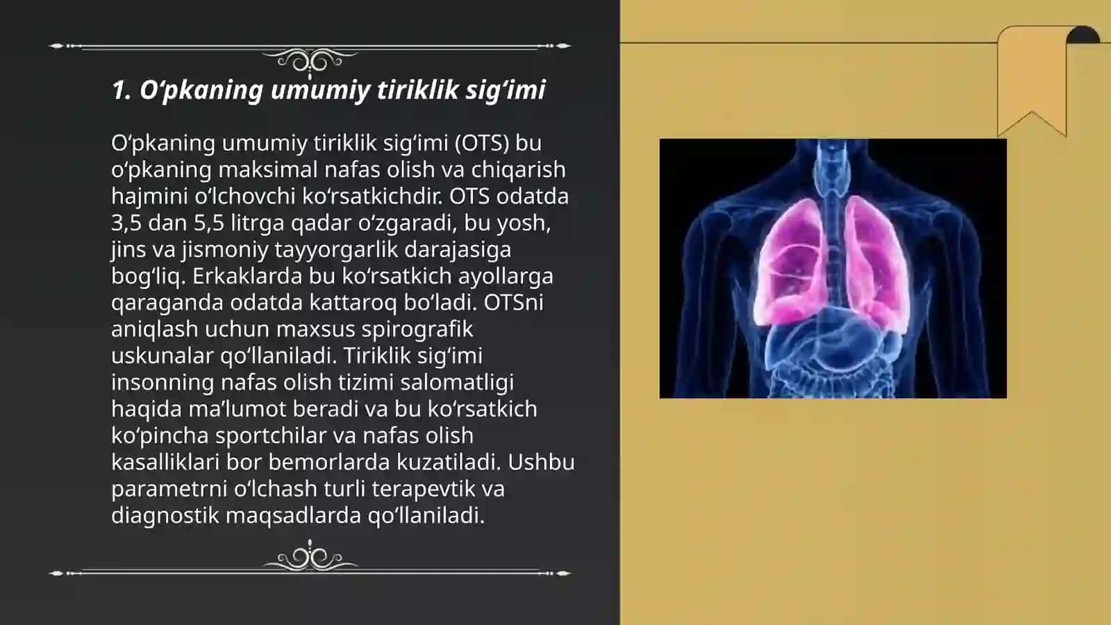 O‘pkaning tiriklik sig’imi 3