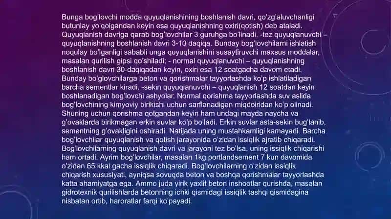 MINERAL BOG’LOVCHILAR ASOSDA QURLISH MATERIALLARINI TAYYORLASH 3