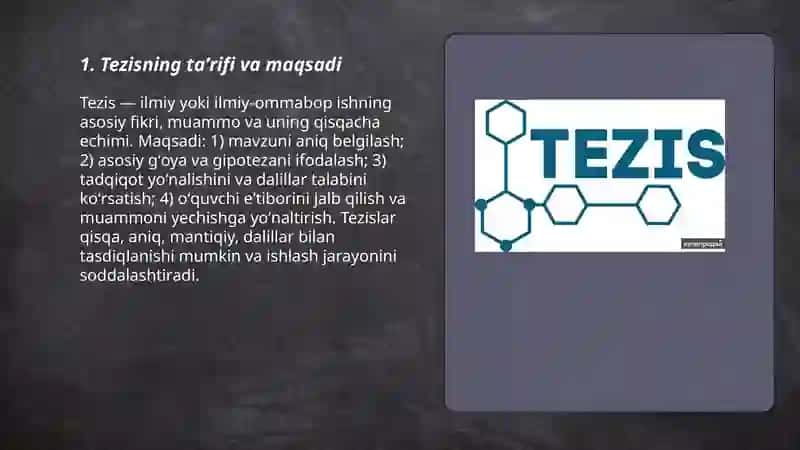 Tezis. Tezis yozish usullari 3
