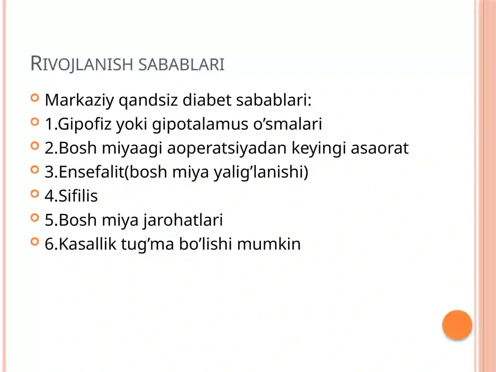 Qandsiz diabet-sabablari, turlari, alomatlari, davolash 3