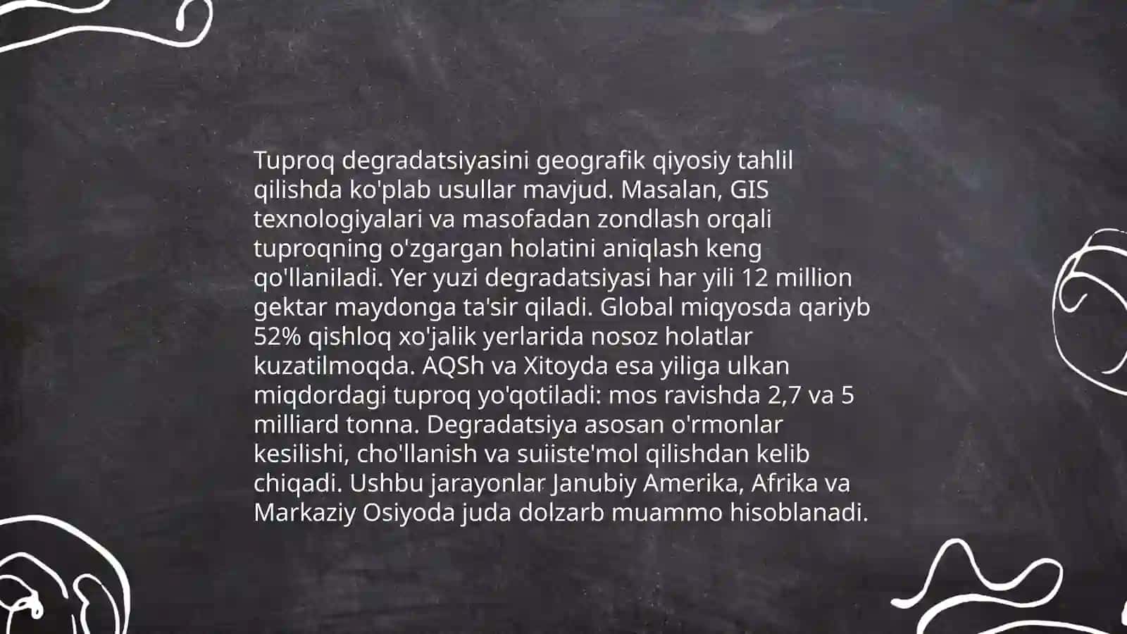 Tuproq degradatsiyasini oʻrganish usullari 3