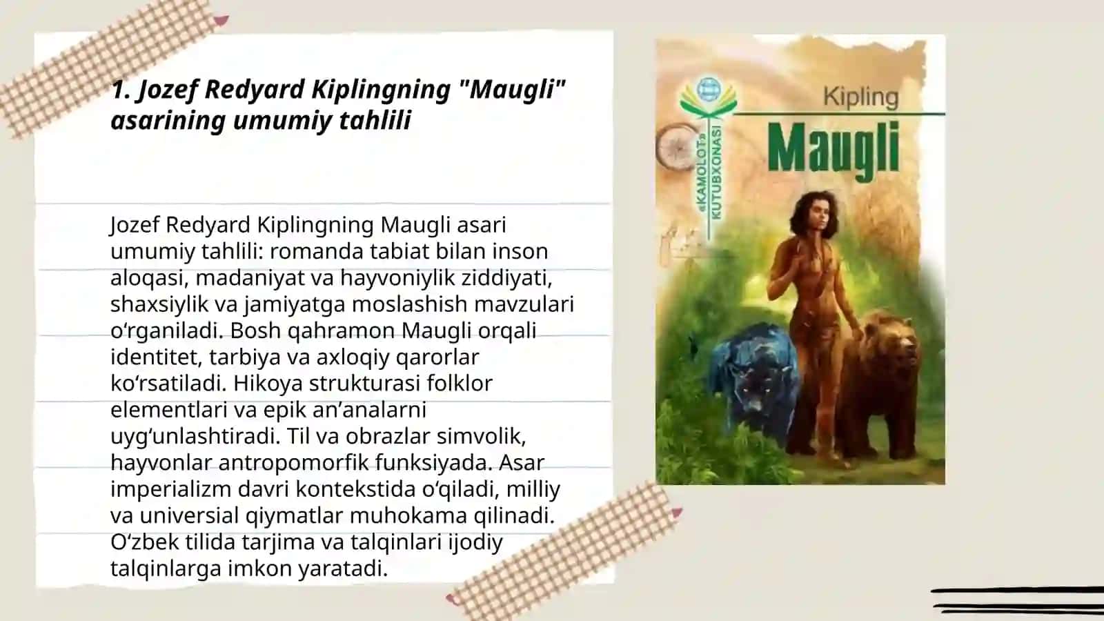 Jozef Redyard Kipling"Maugli" asari 3