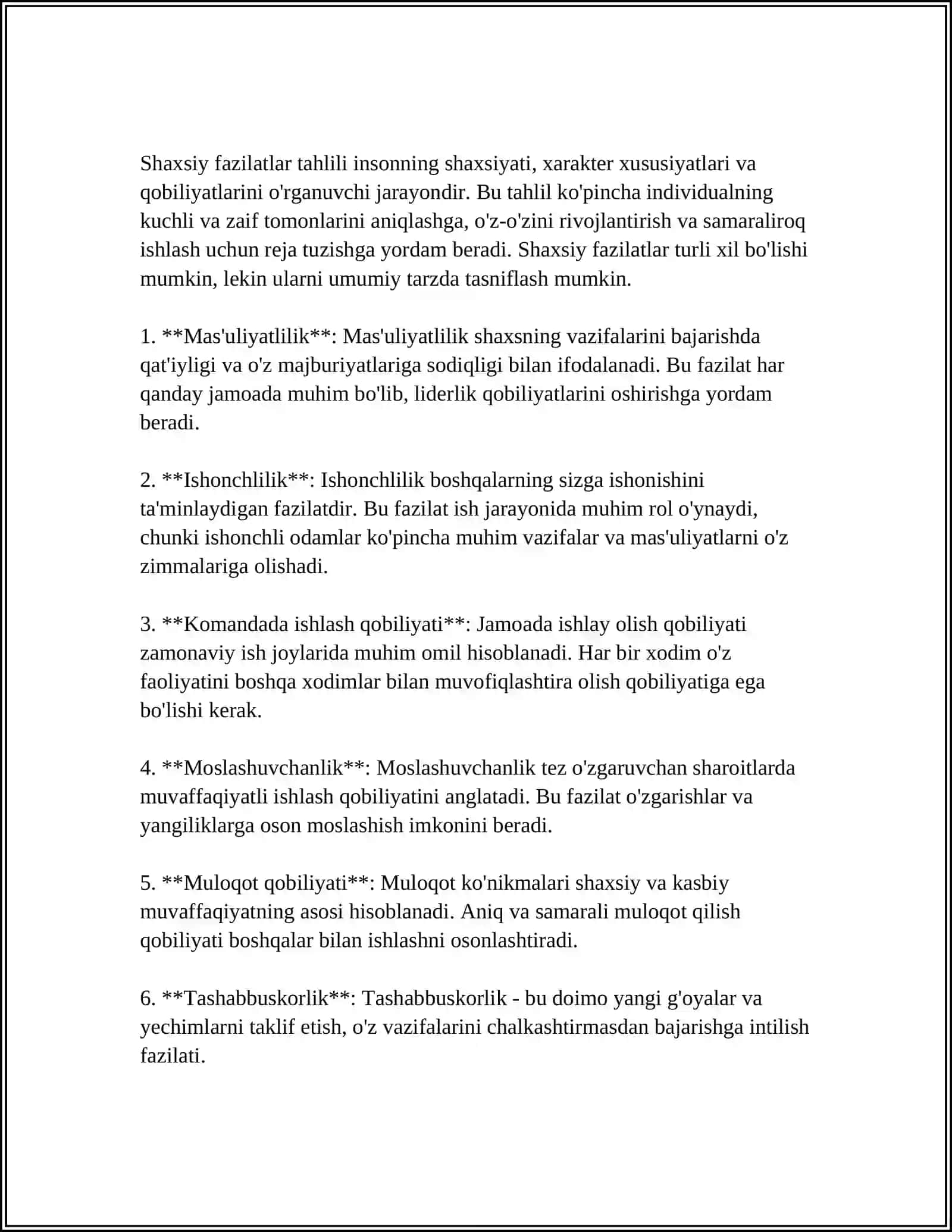 SHAXS VA GURUHNING O'ZARO MUNOSABATI 3