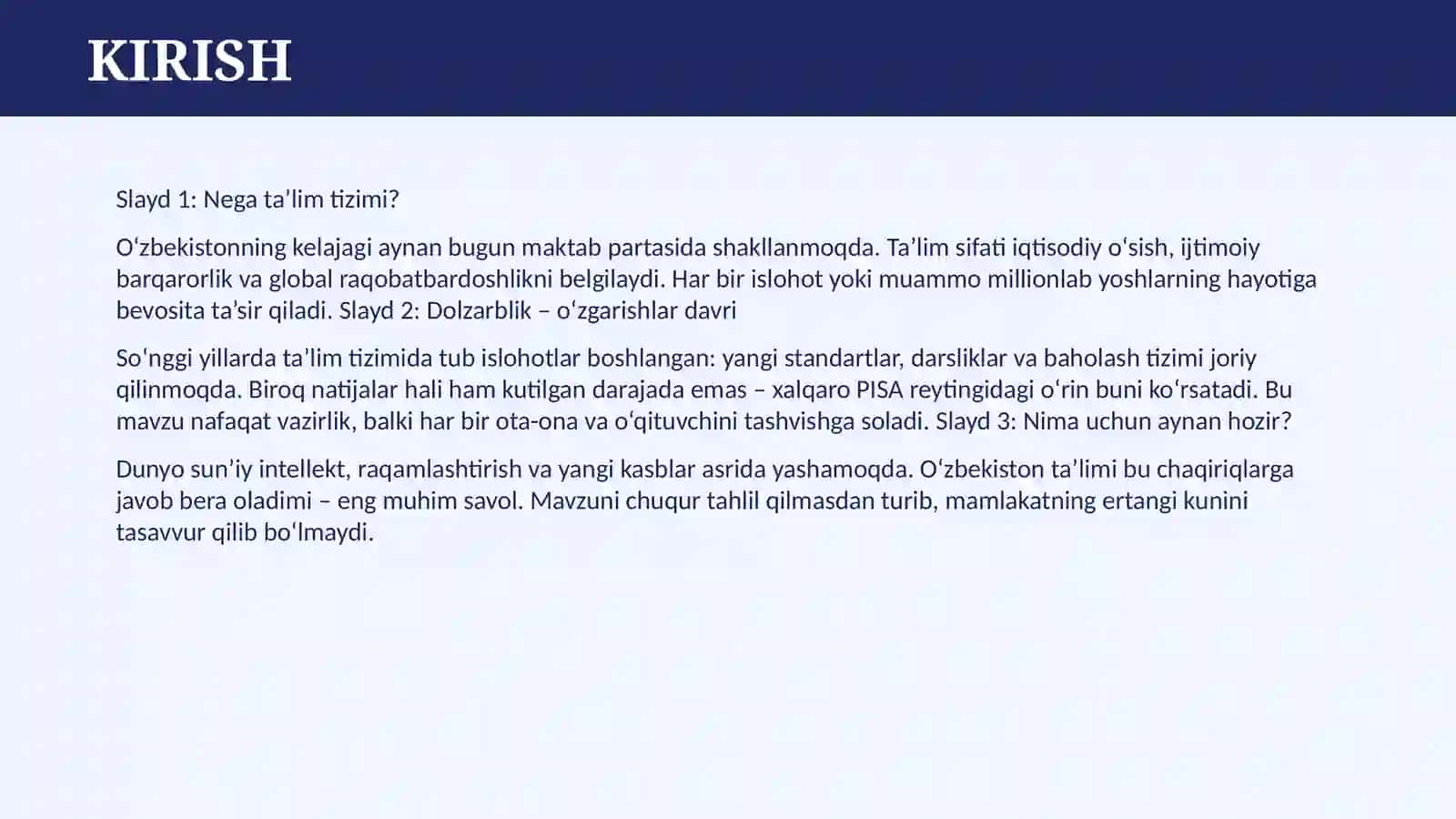 THE EDUCATIONAL SYSTEM OF UZBEKISTAN 3