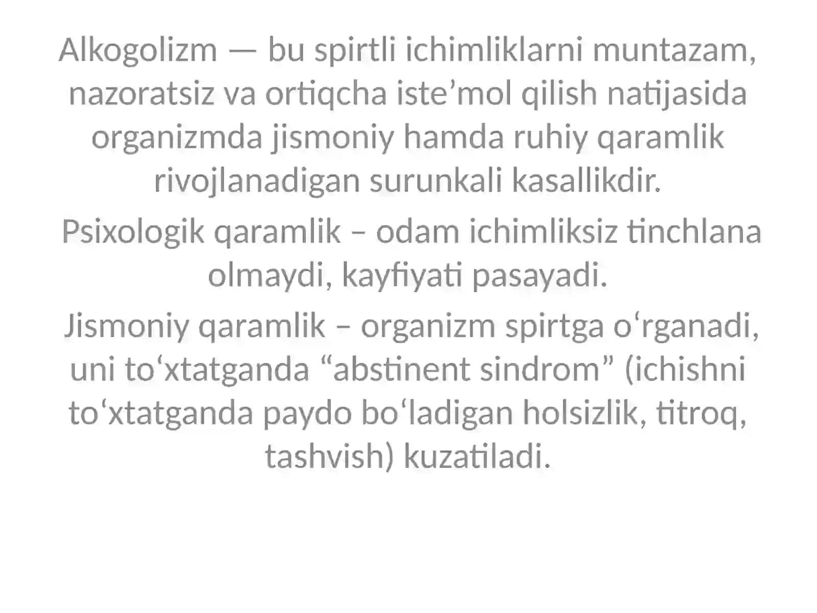 Alkogolizm va uning asoratlari 3