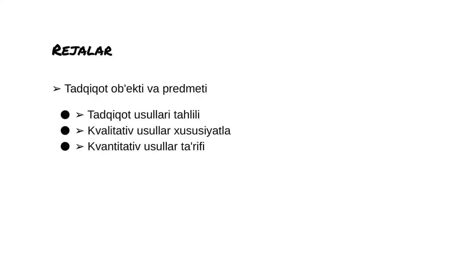 Tadqiqot Usullari va Ko'nikmalar 3