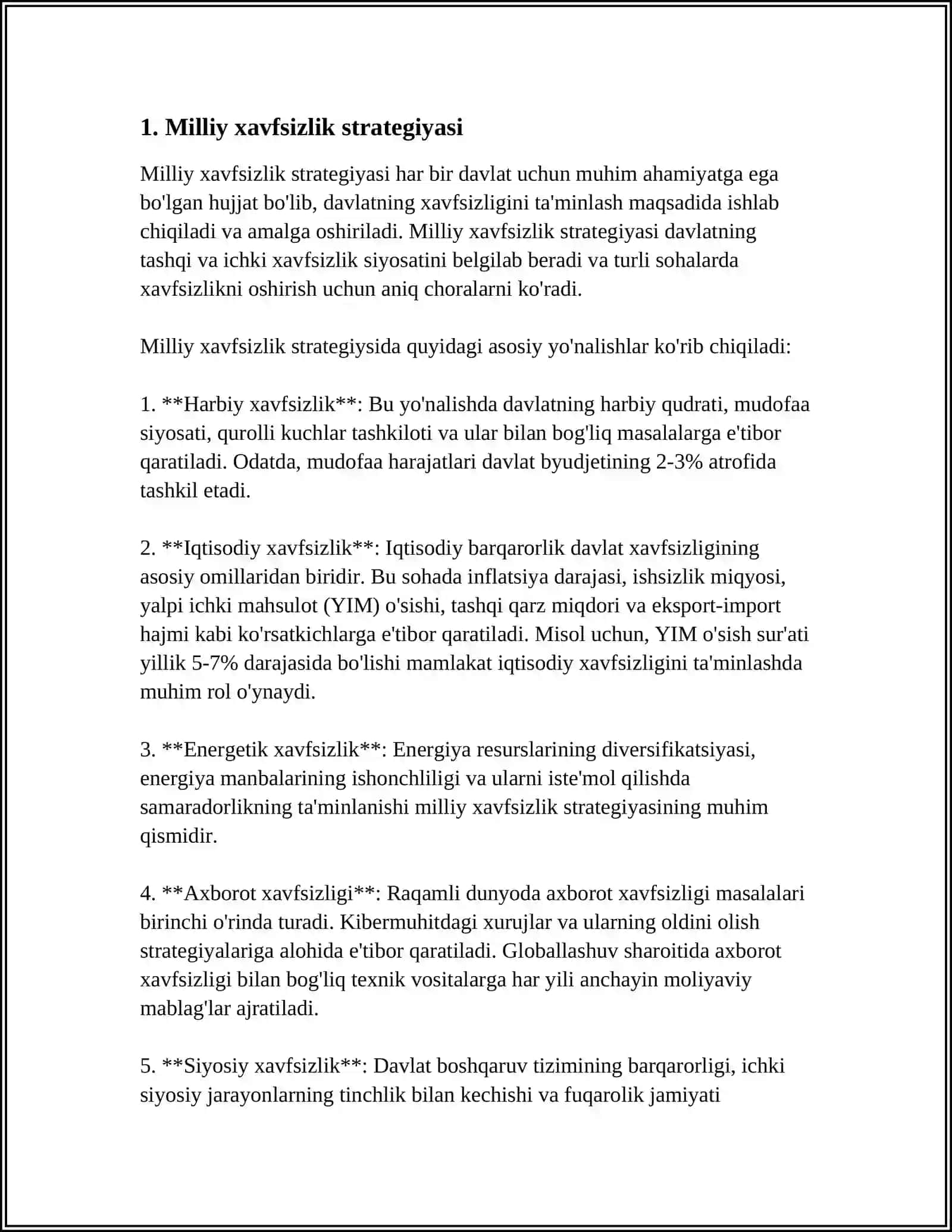 MILLIY HAVFSIZLIKNI TAMINLASH BORASIDA AMALGA OSHIRILAYOTGAN ISHLAR 3