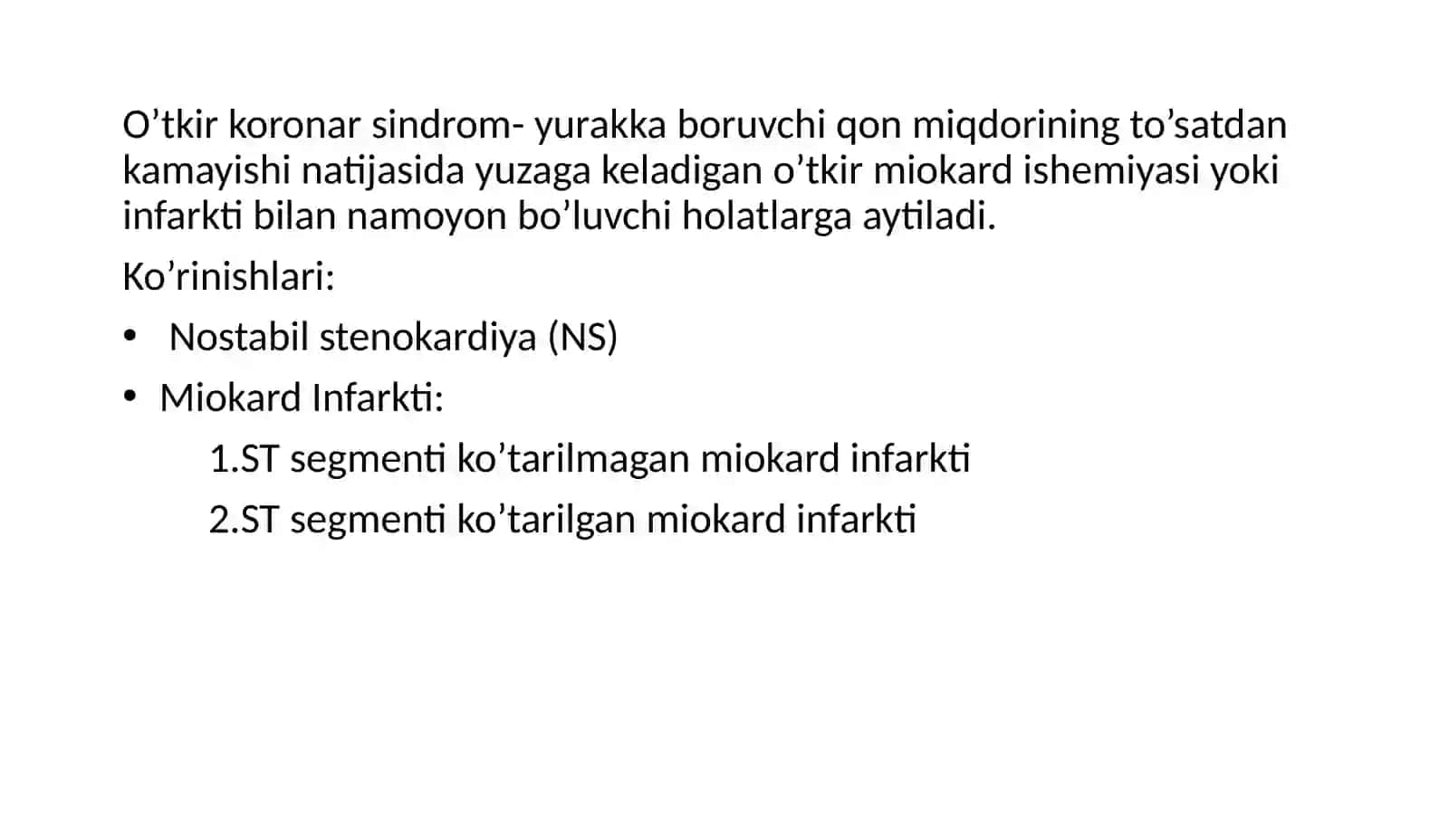 O’tkir Koronar Sindrom 3