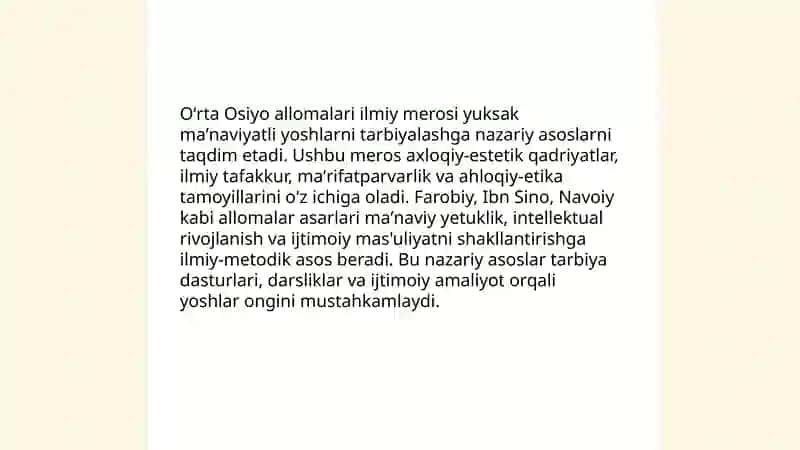 Oʻrta Osiyo allomalari ilmiy merosi 3