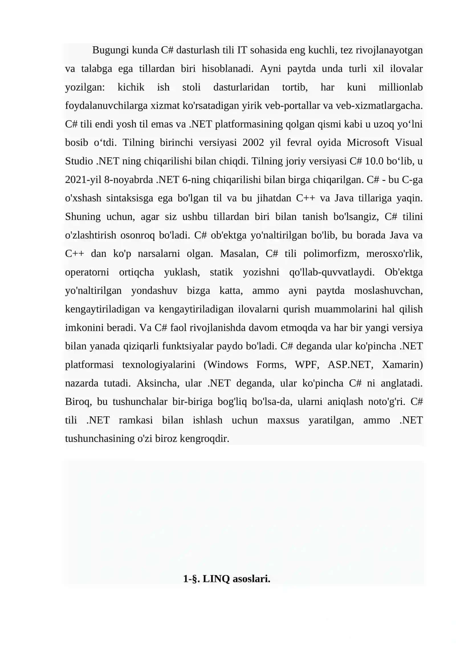 C# dasturlash tilida LINQ bilan ishlash 3
