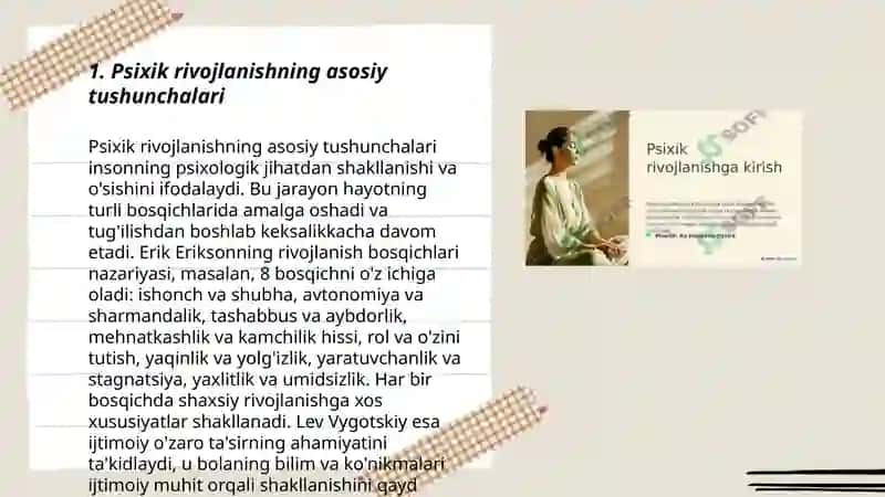 Psixik rivojlanish va uni davrlashtirish 3