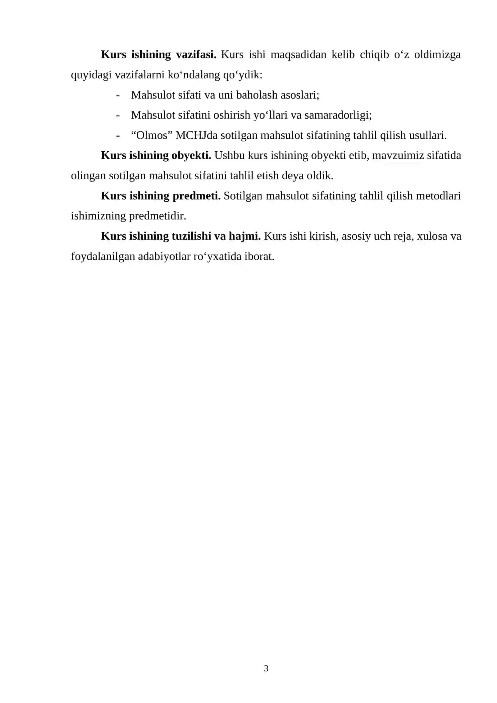 SOTILGAN MAHSULOT SIFATINING TAHLILI 3