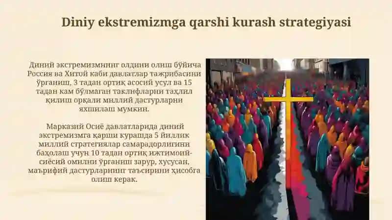 Diniy ekstremizmga qarshi kurash strategiyasi 3