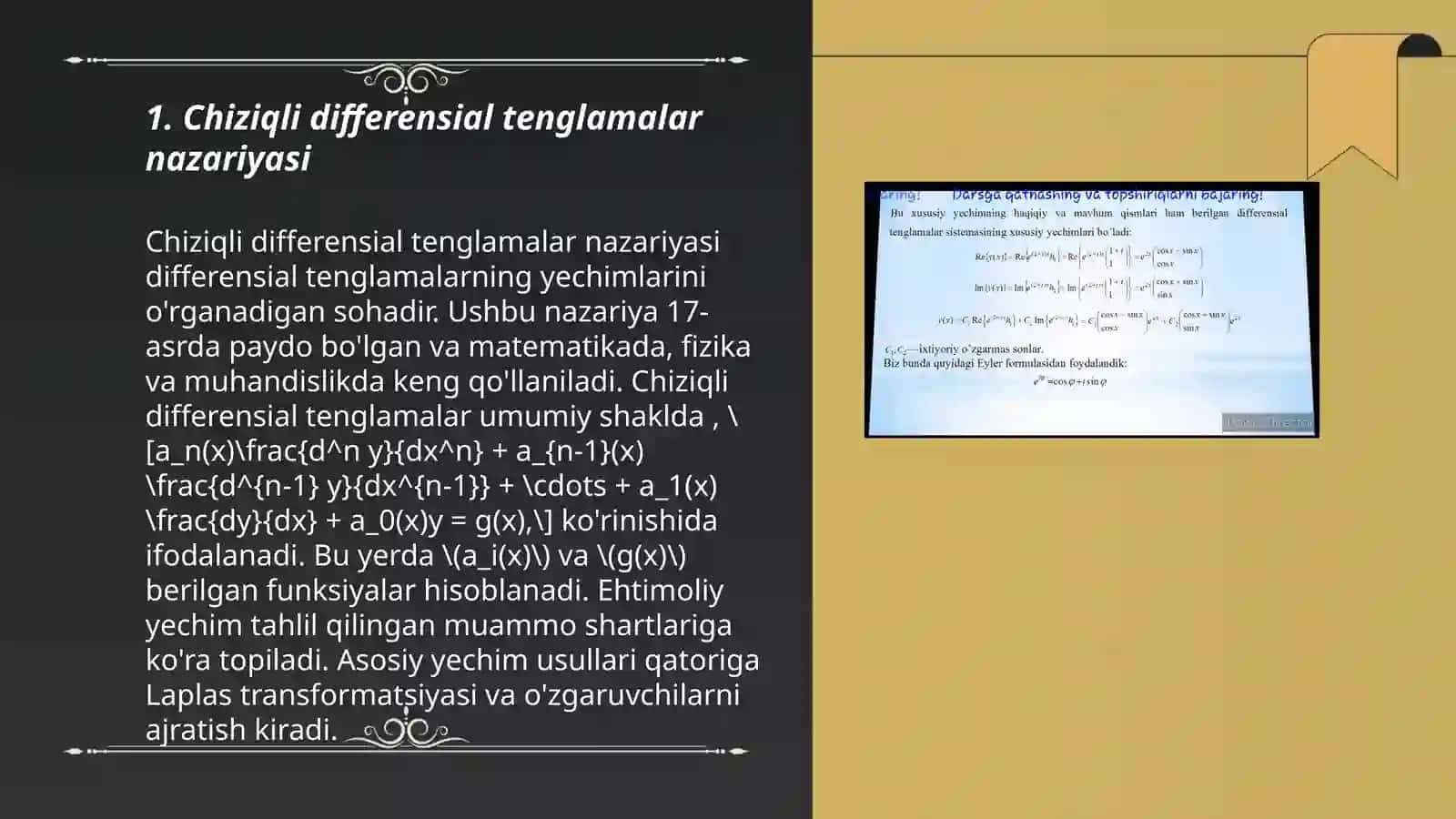 Chiziqli differensial tenglamalar 3
