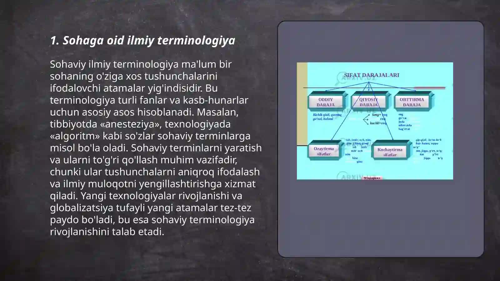Sohaga oid ilmiy terminologiya 3