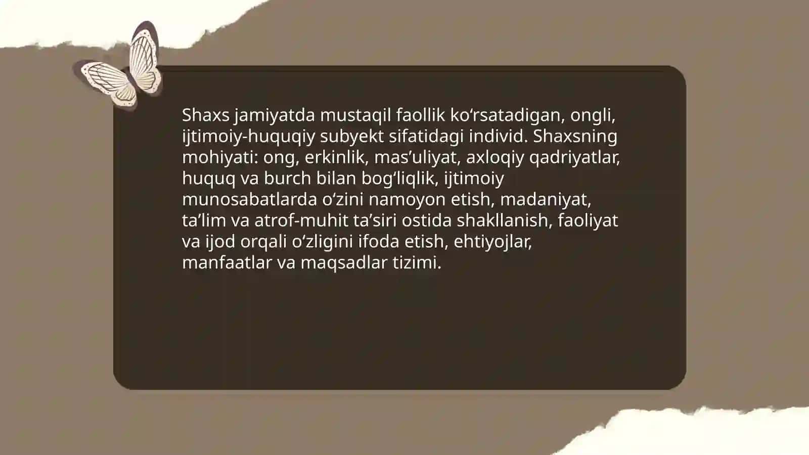 Shaxs haqidagi asosiy gʻoyalar 3