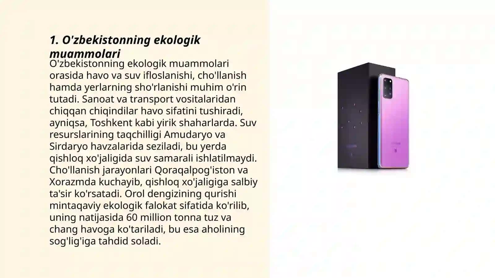 O'zbekistonning ekologik muammolari 3