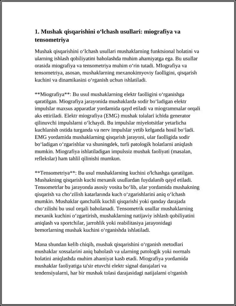 MUSKUL XOSSALARINI OʻRGANISH USULLARI. TETANUS 3