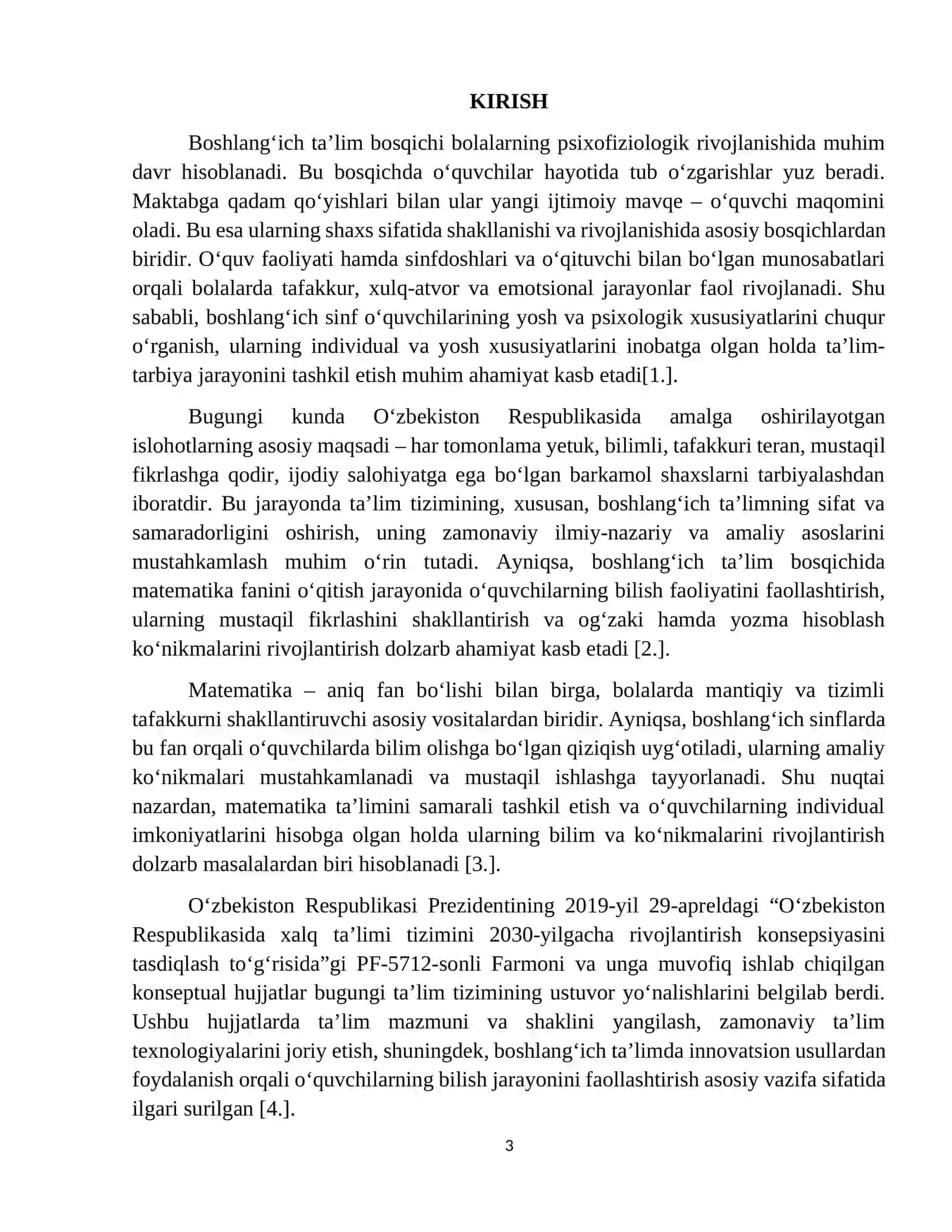Boshlang'ich sinflarda matematikadan og'zaki va yozma hisoblashga doir didaktik o'yinlar tizimini ishlab chiqish metodikasi (2- sinf misolida) 3