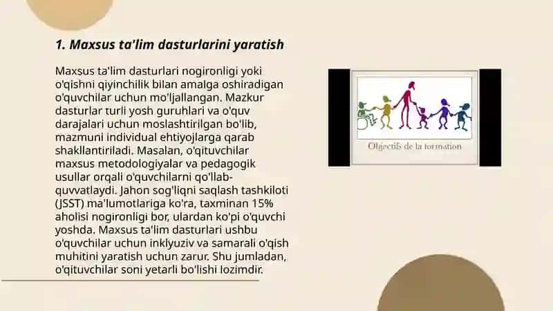 Maxsus ta'lim dasturlarini yaratish 3