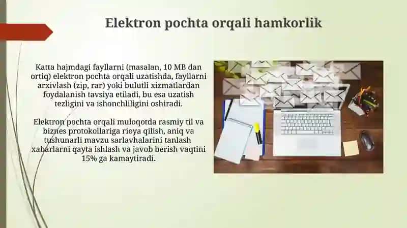 Elektron pochtani foydalanish 3