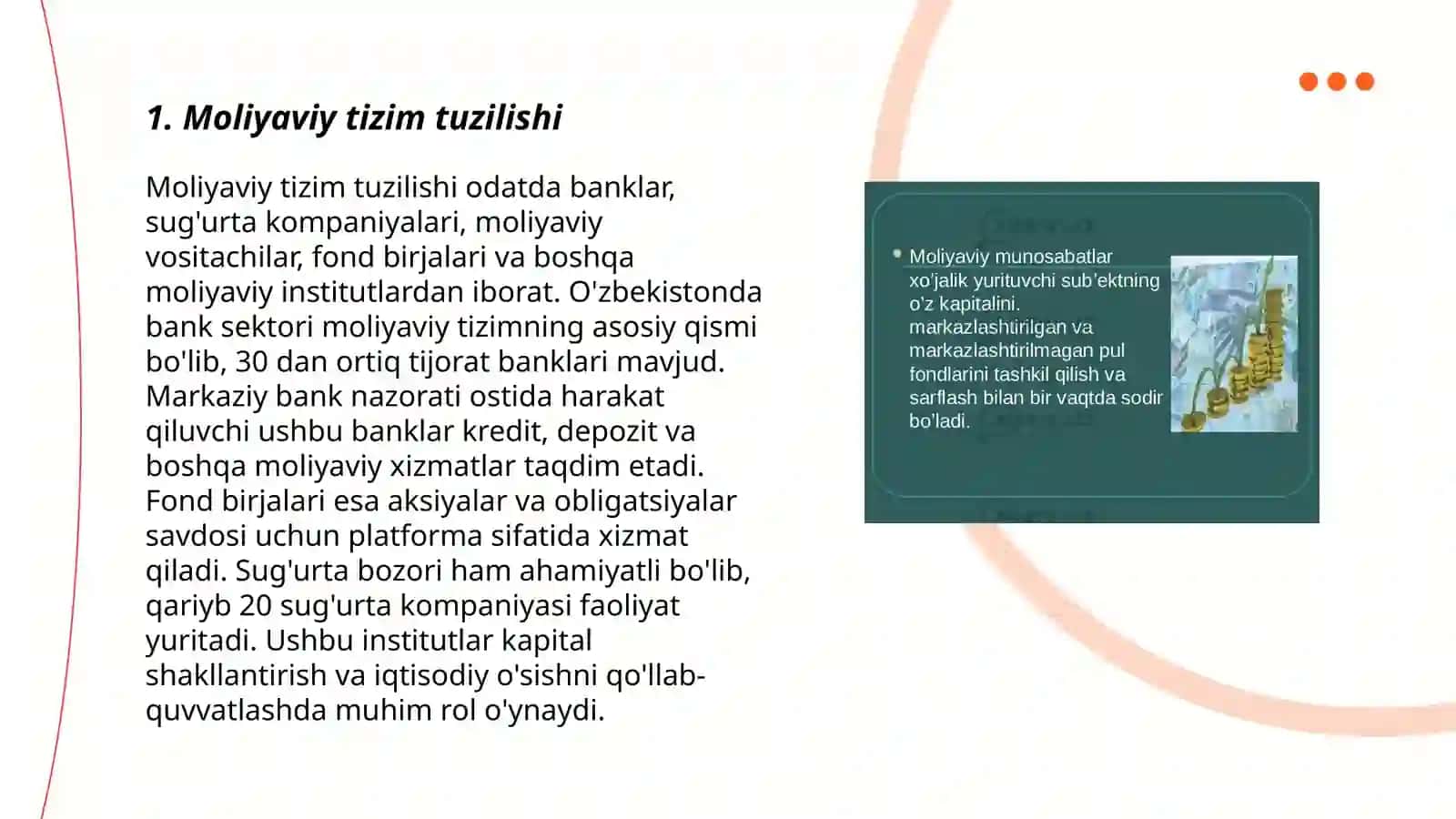 Moliyaviy tizim. Davlat byudjeti va fiskal siyosati 3