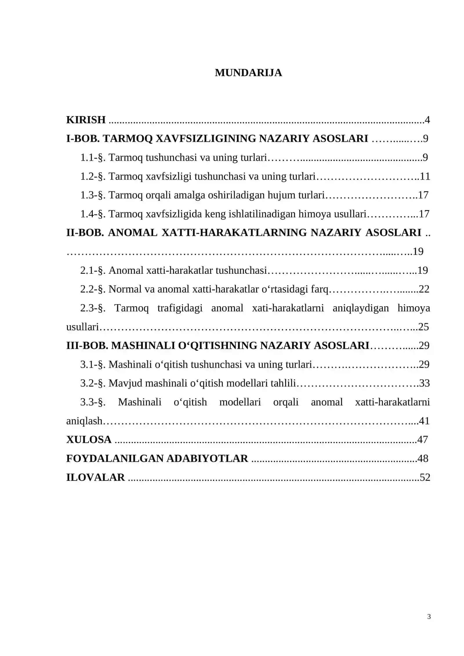 Tarmoq xavfsizligida anomal xatti-harakatlarni mashinali o‘qitish modeli orqali aniqlash 3