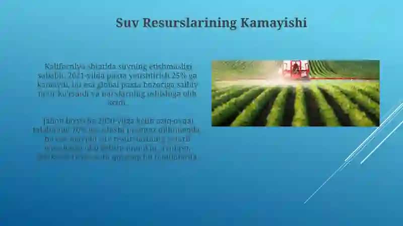 Suv Resurslarining Kamayishi 3
